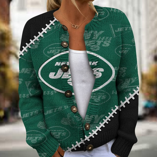 NFL x NYJ Women cardigan sweater V1 NAK TXP