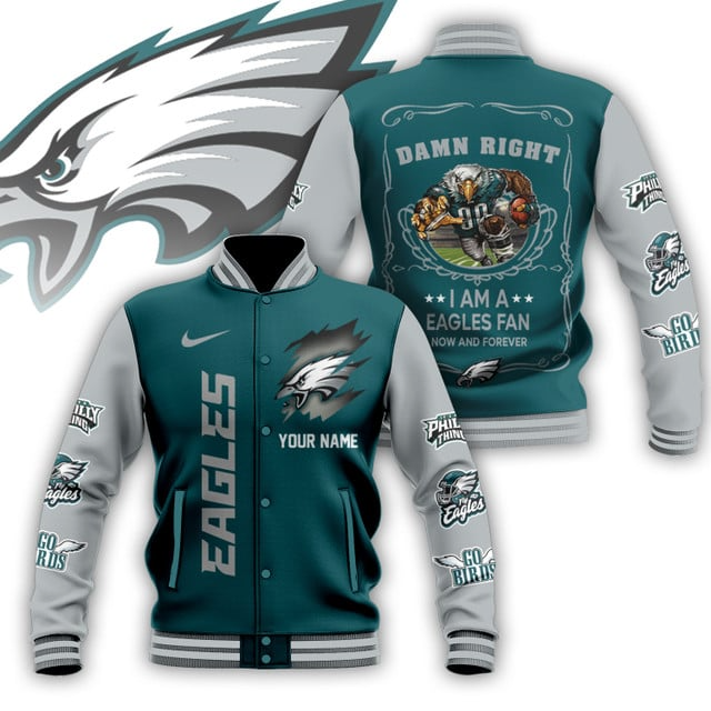 NFL x PE Personalized Custom Baseball Jacket V1 NAK