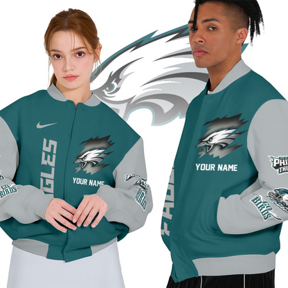 NFL x PE Personalized Custom Baseball Jacket V1 NAK