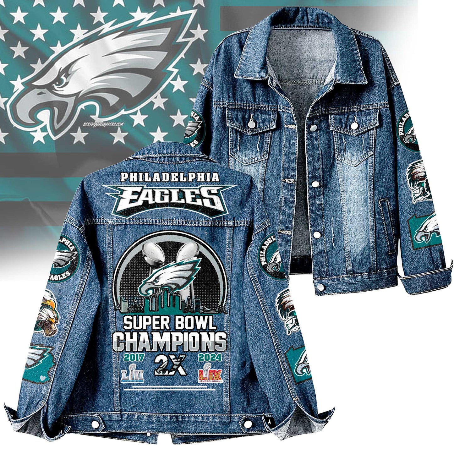 NFL x PHI Champions  Denim Jacket HLP