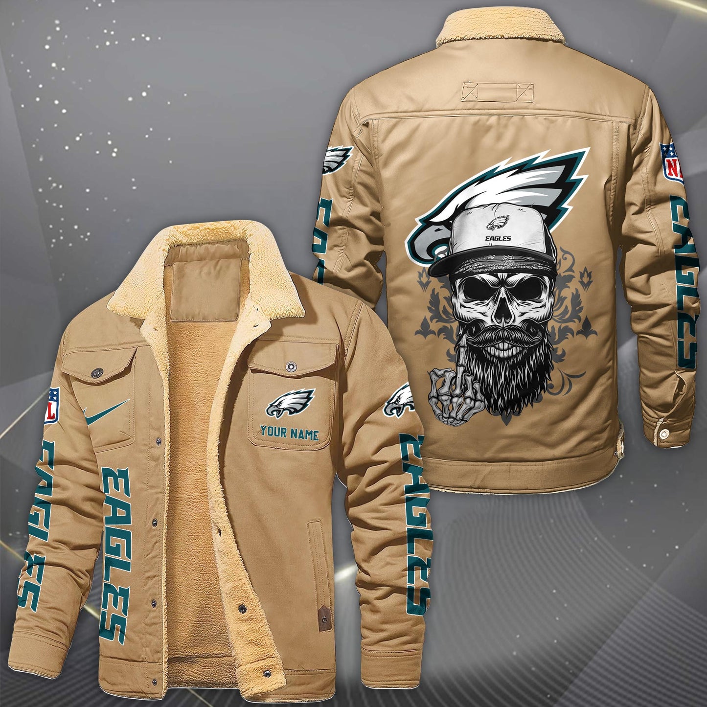 NFL x PHI Fleece Lined Cargo Jacket HLP