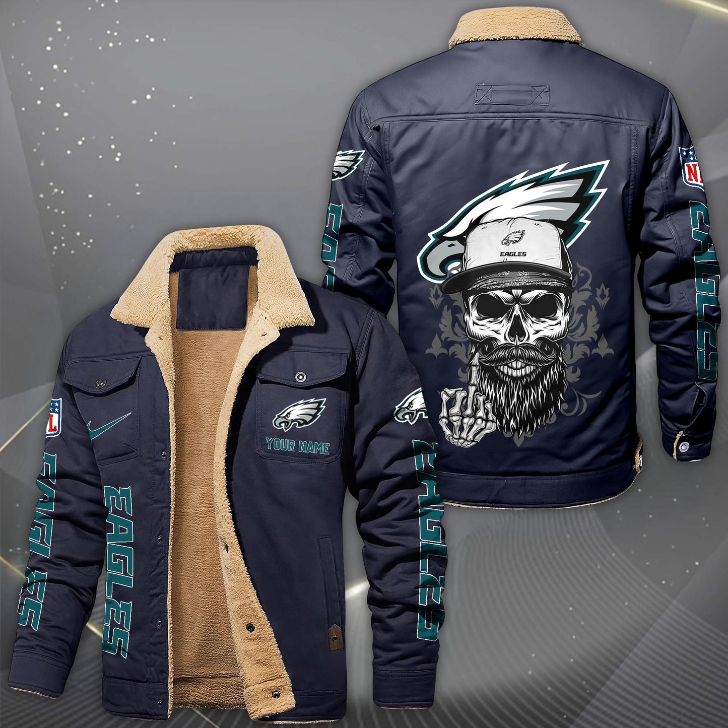 NFL x PHI Fleece Lined Cargo Jacket HLP