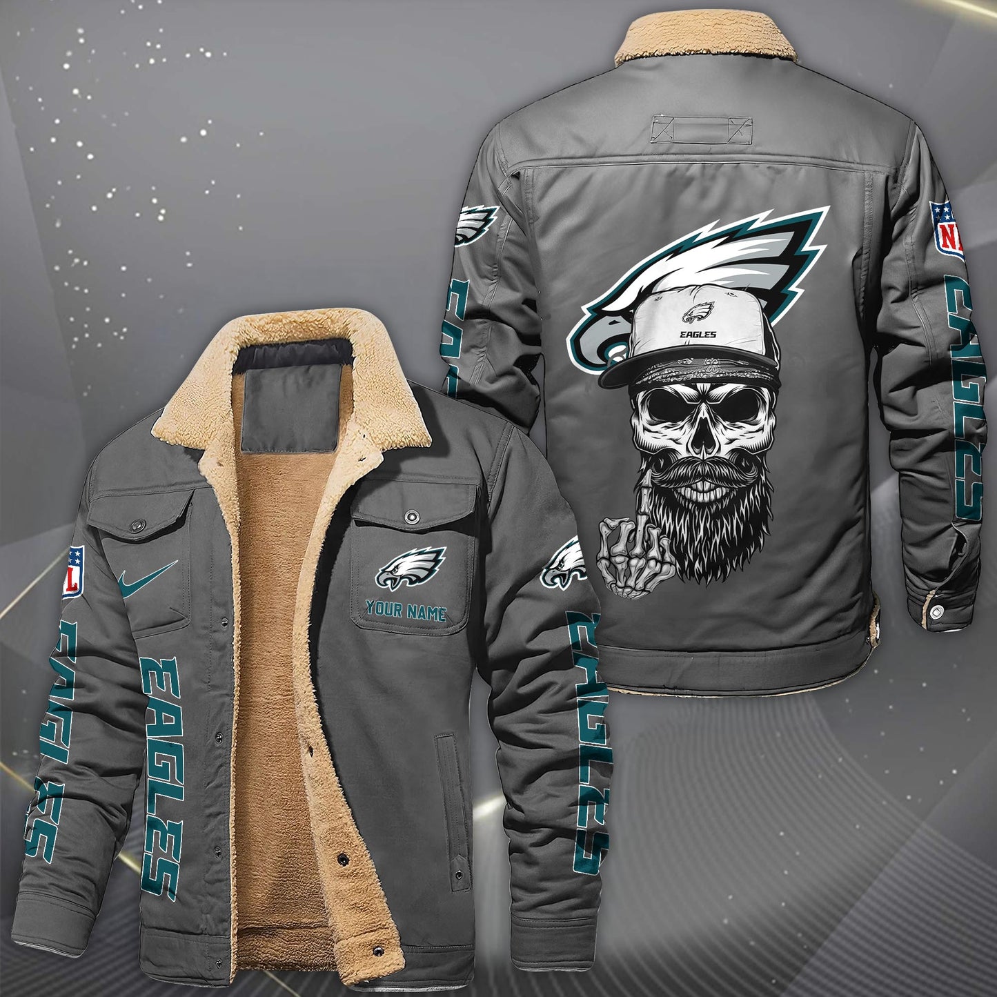 NFL x PHI Fleece Lined Cargo Jacket HLP