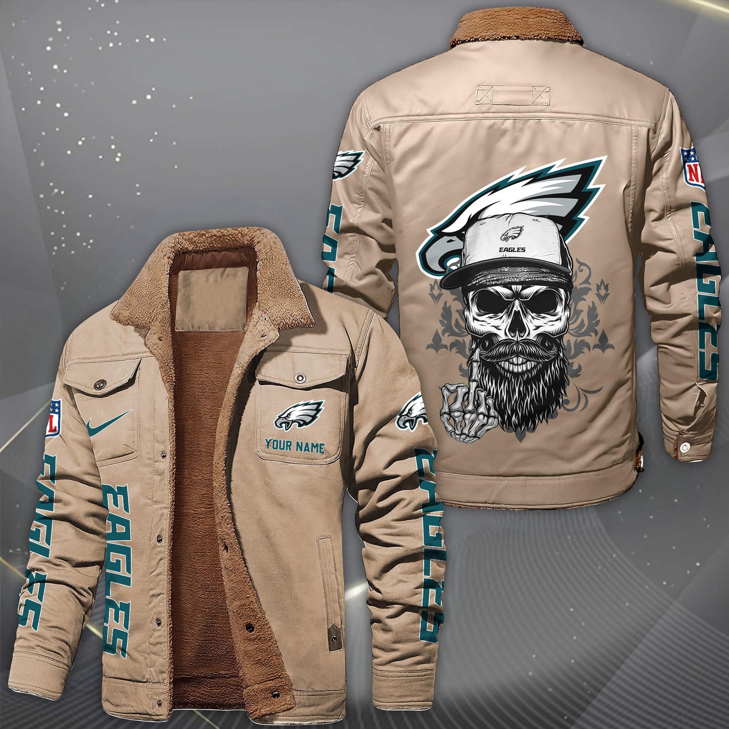 NFL x PHI Fleece Lined Cargo Jacket HLP