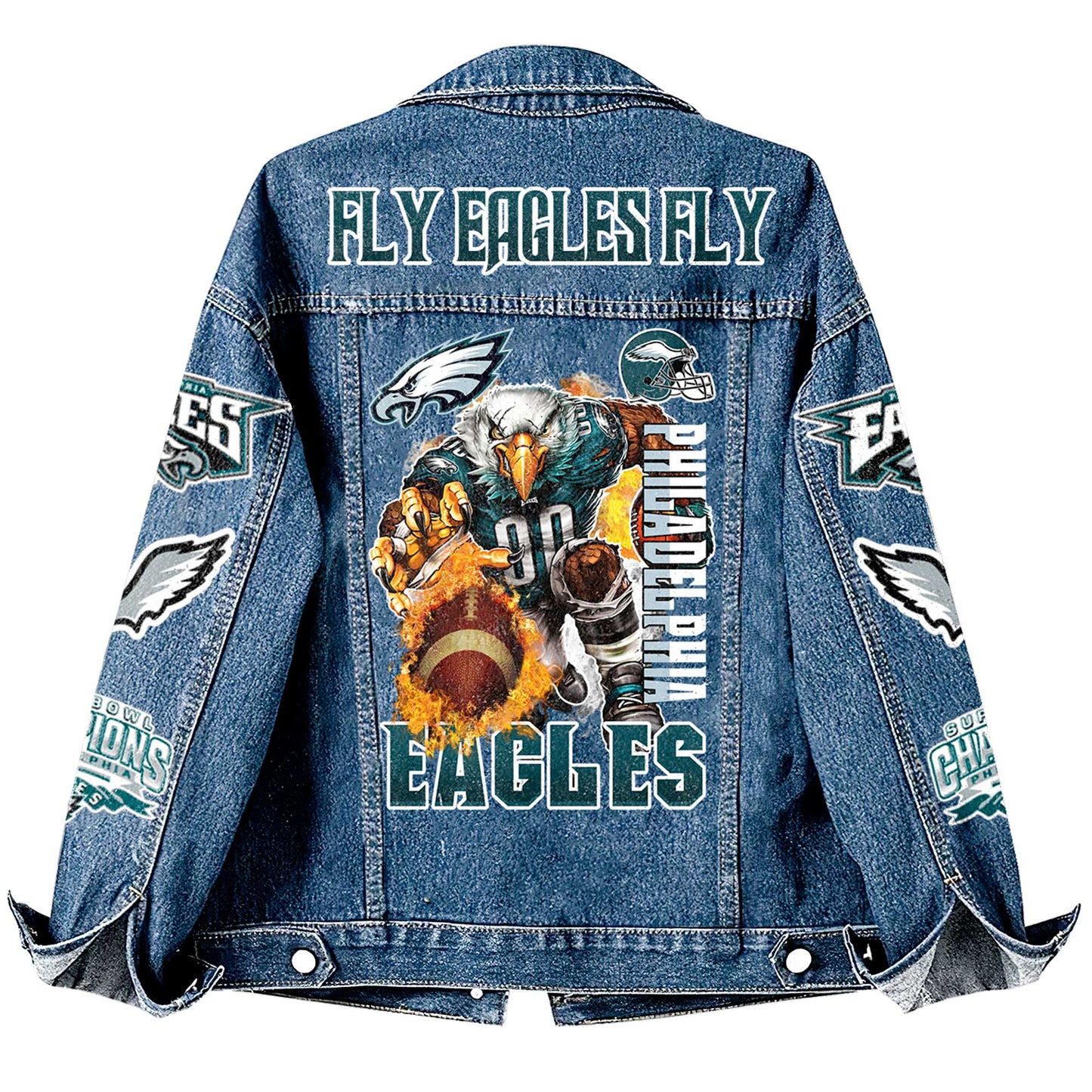 NFL x PHI Fly Eagles Fly Denim Jacket HLP