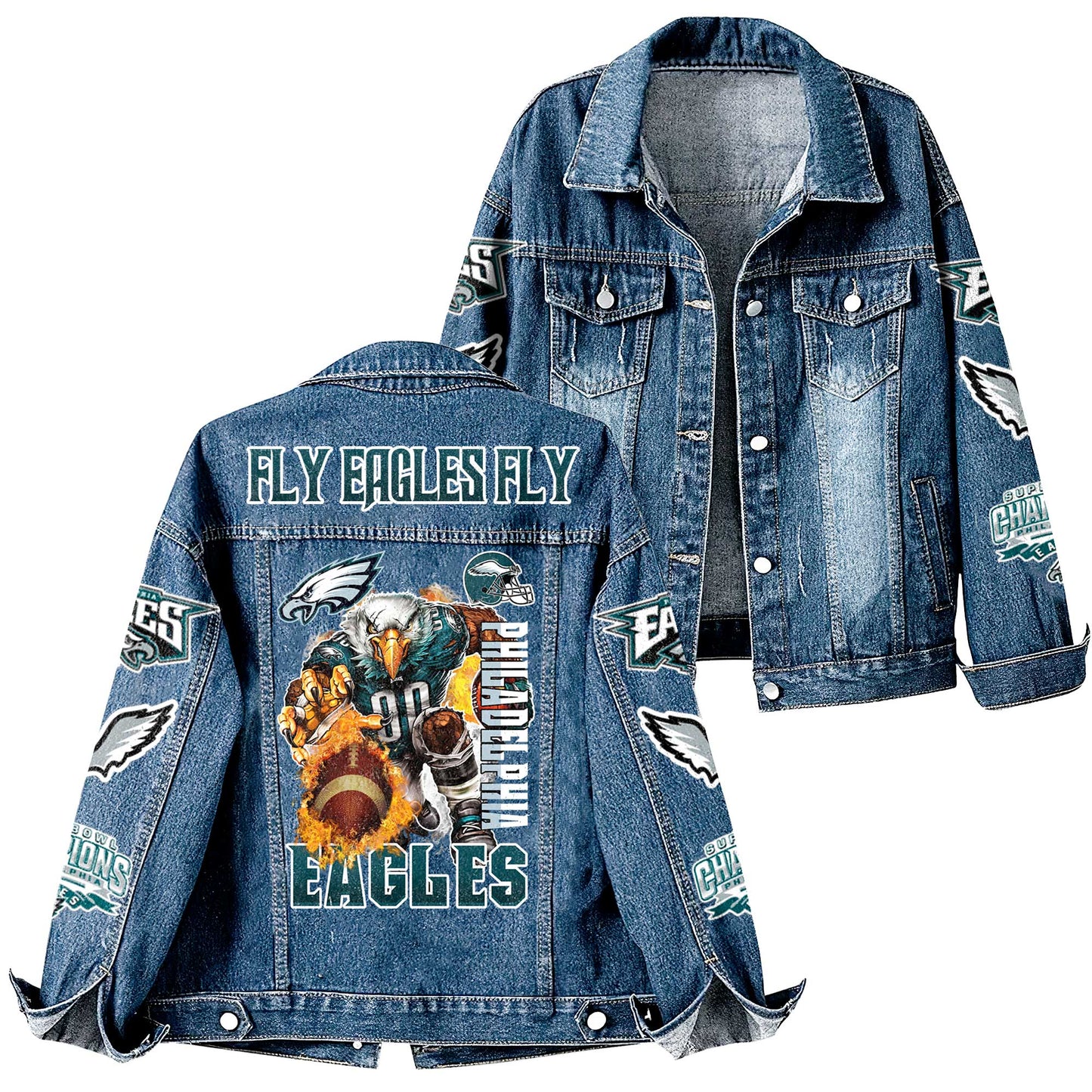 NFL x PHI Fly Eagles Fly Denim Jacket HLP