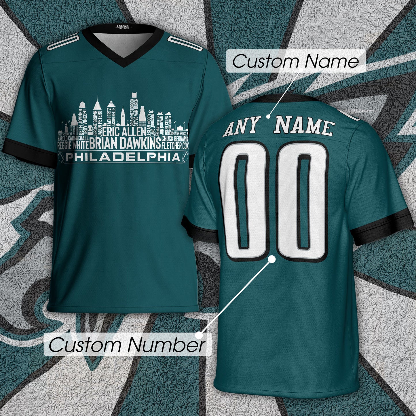 NFL x PHI Greatest Of All Time Personalized Jersey Shirt HLP