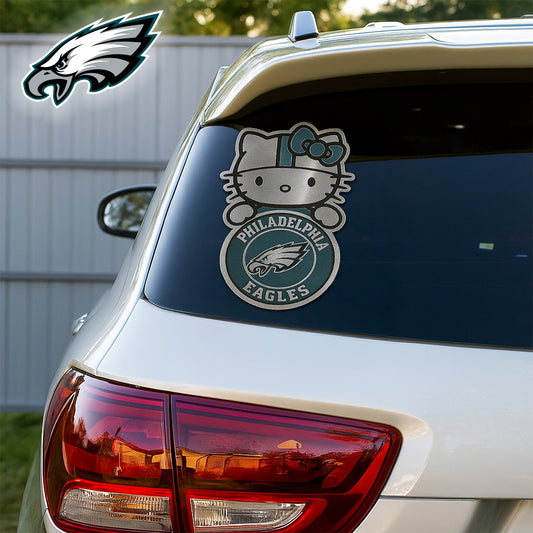 NFL x PHI Hello Kitty Car Badge Sticker HLP