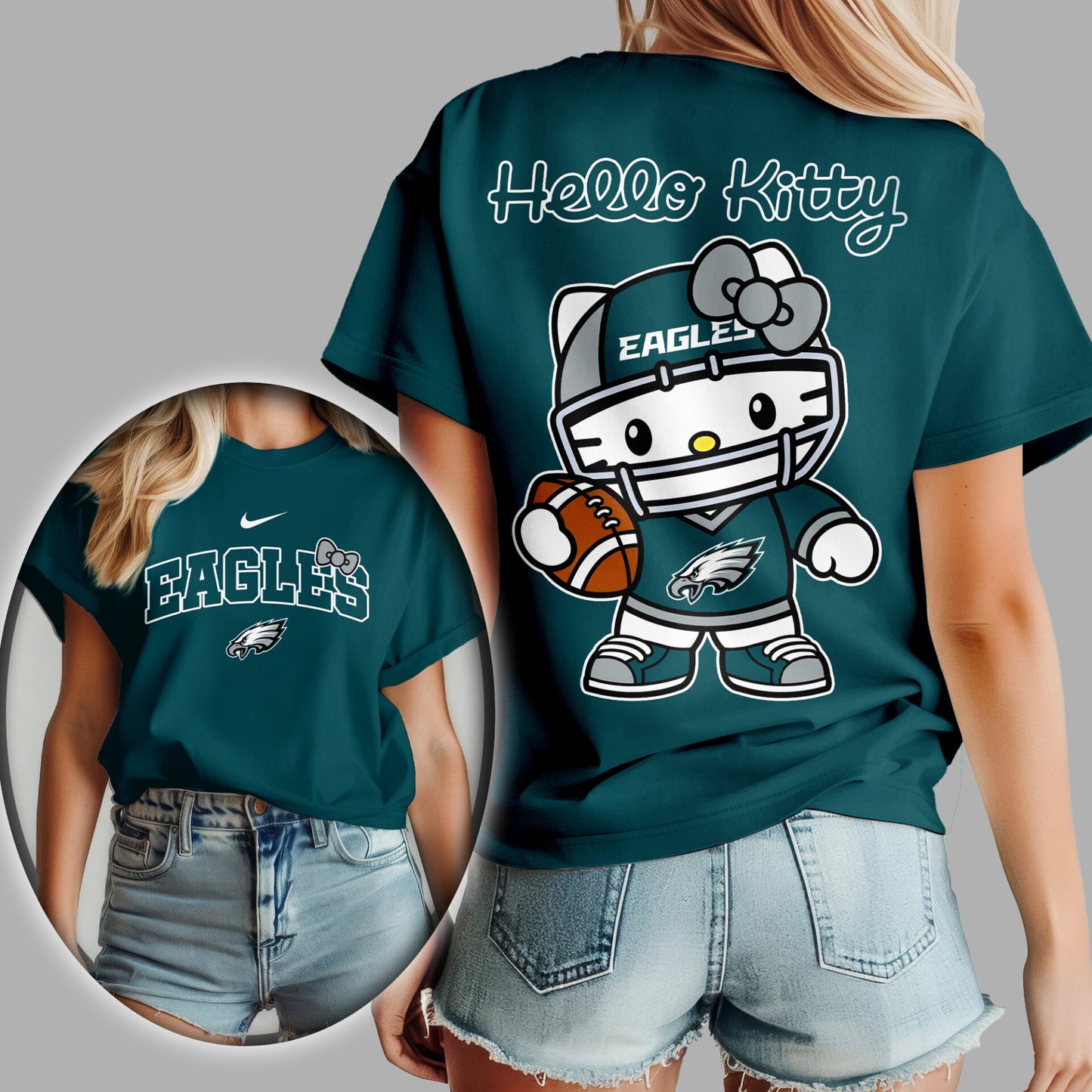 NFL x PHI Hello Kitty Premium 3D Shirt HLP