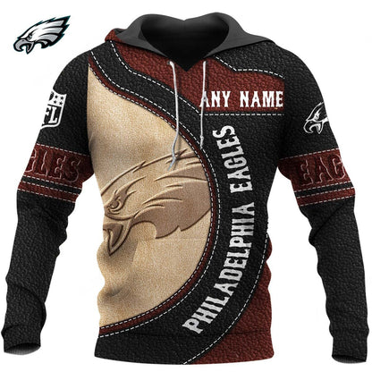 NFL x PHI Leather Pride Personalized Hoodie HLP