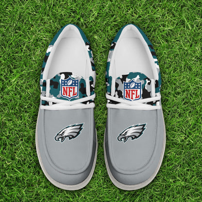 NFL x PHI Personalized Canvas Loafer Shoes HLP