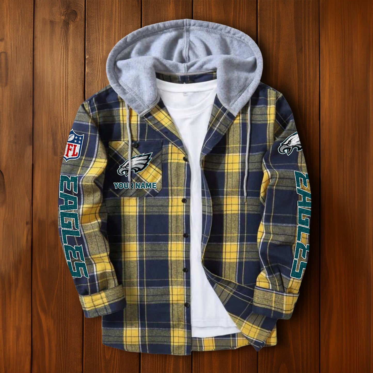 NFL x PHI Personalized Flannel Hoodie Shirts HLP