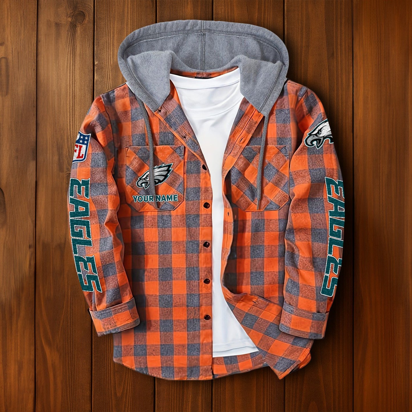 NFL x PHI Personalized Flannel Hoodie Shirts HLP