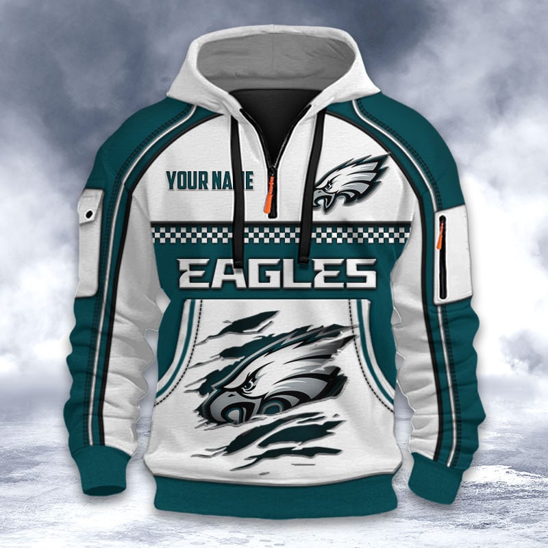 NFL x PHI Personalized Half-zip Hoodie HLP
