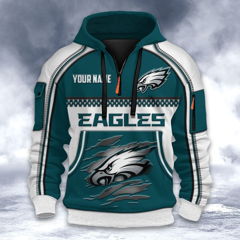 NFL x PHI Personalized Half-zip Hoodie HLP