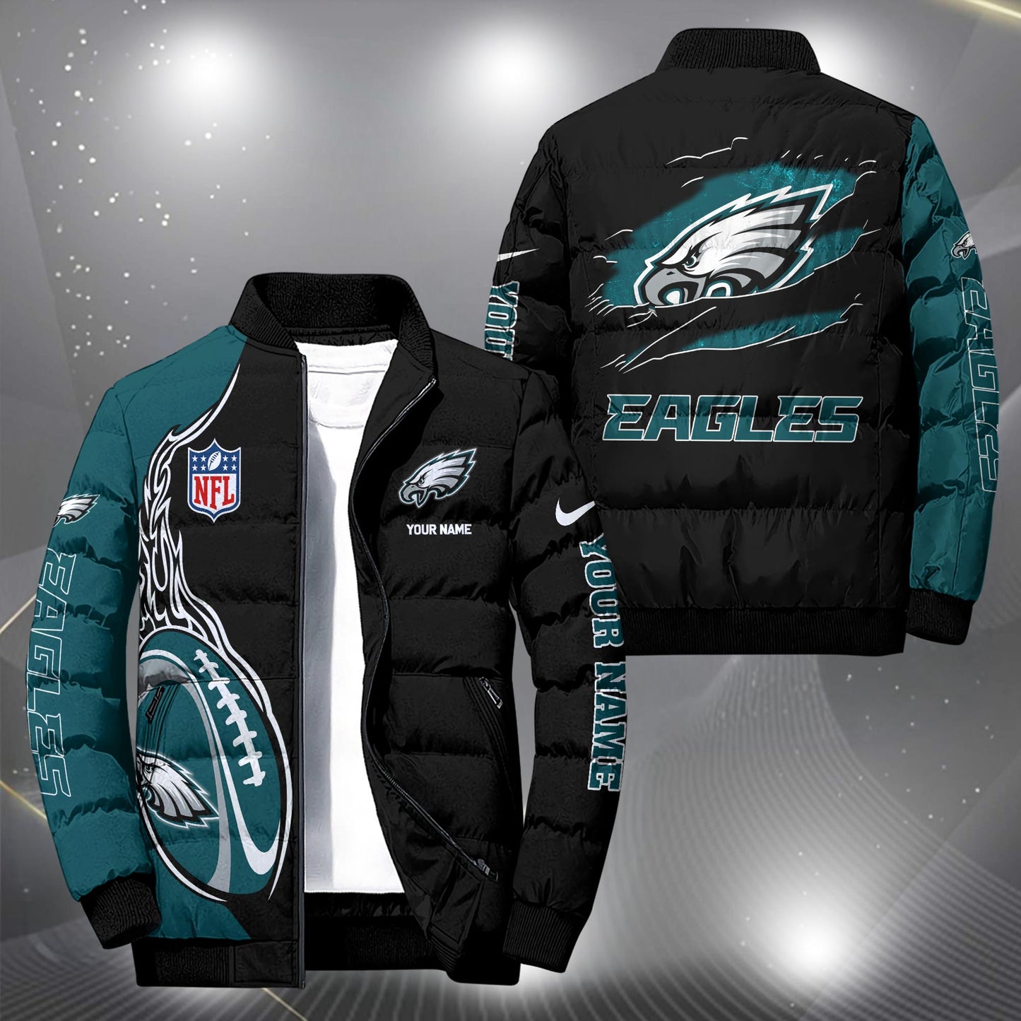 NFL x PHI Personalized Puffer Jacket HLP