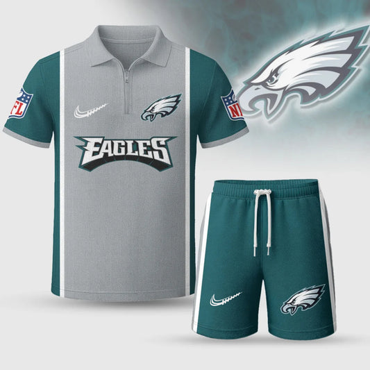 NFL x PHI Premium Combo Polo And Shorts V1 NAK NHM