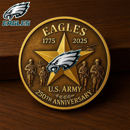 NFL X PHI Premium U.S Army Anniversary Coin HLP