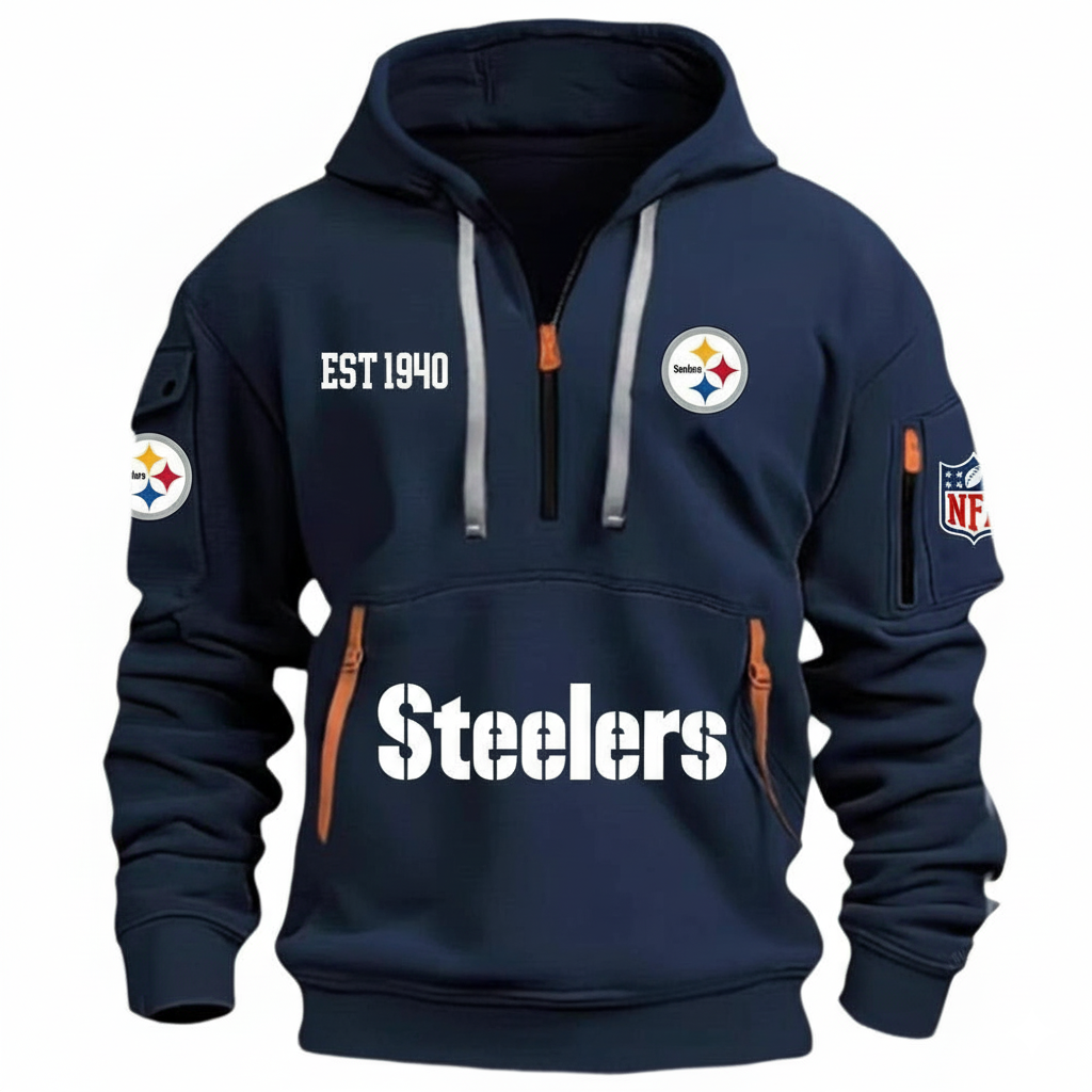 NFL x PIT EST 1940 HOODIE HALF ZIPPER HLP