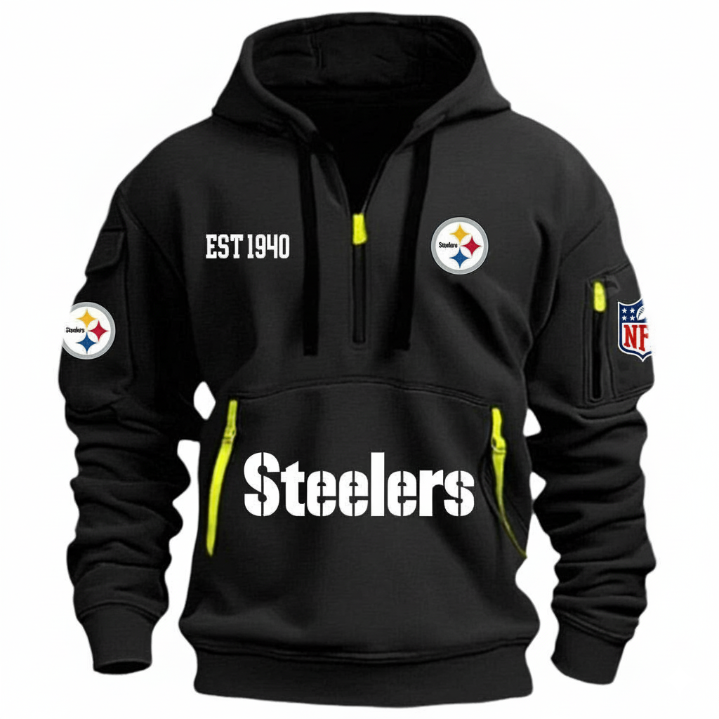 NFL x PIT EST 1940 HOODIE HALF ZIPPER HLP