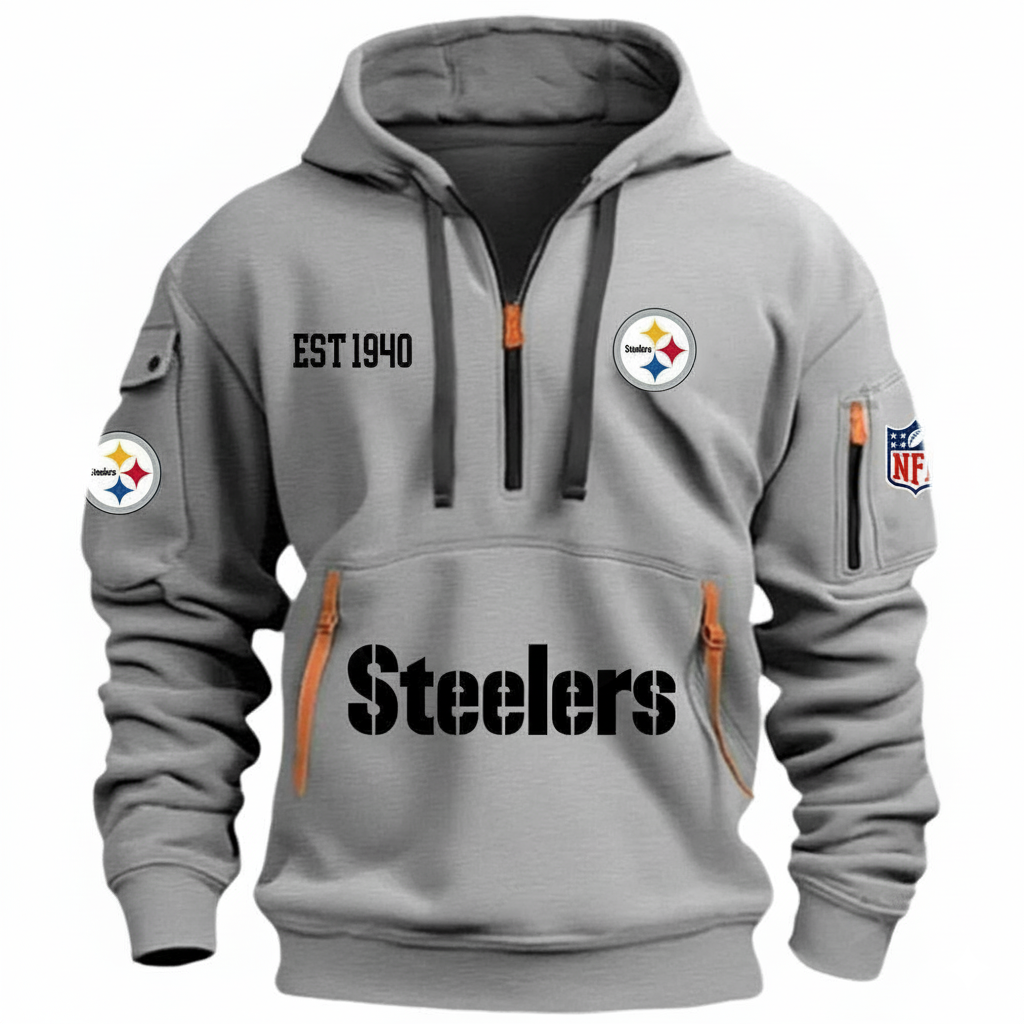 NFL x PIT EST 1940 HOODIE HALF ZIPPER HLP