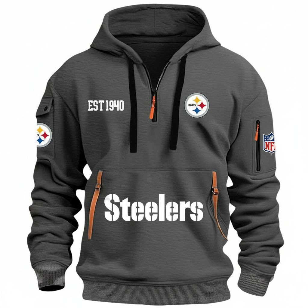 NFL x PIT EST 1940 HOODIE HALF ZIPPER HLP