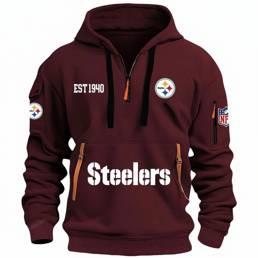 NFL x PIT EST 1940 HOODIE HALF ZIPPER HLP