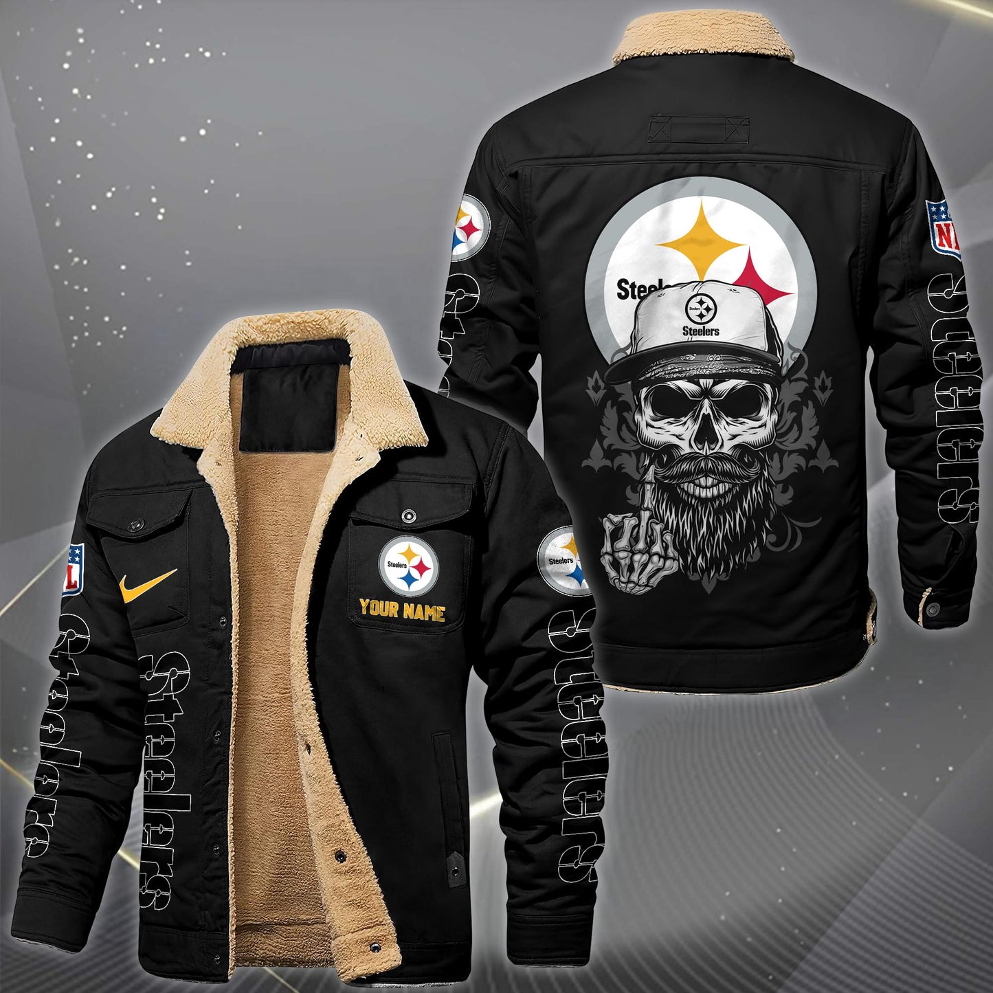 NFL x PIT Fleece Lined Cargo Jacket HLP