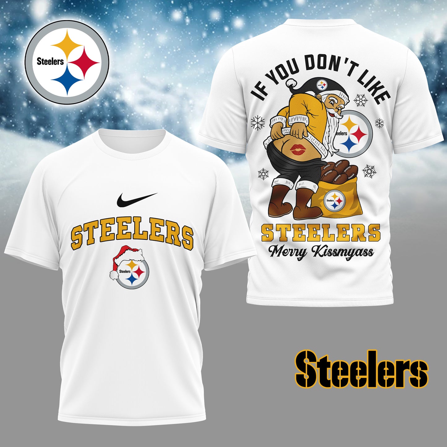 NFL x PIT Funny Xmas 3D Shirt HLP