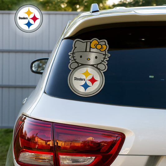 NFL x PIT Hello Kitty Car Badge Sticker HLP
