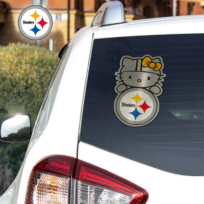 NFL x PIT Hello Kitty Car Badge Sticker HLP