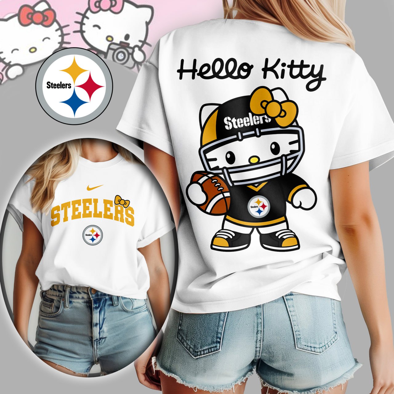 NFL x PIT Hello Kitty Premium 3D Shirt HLP