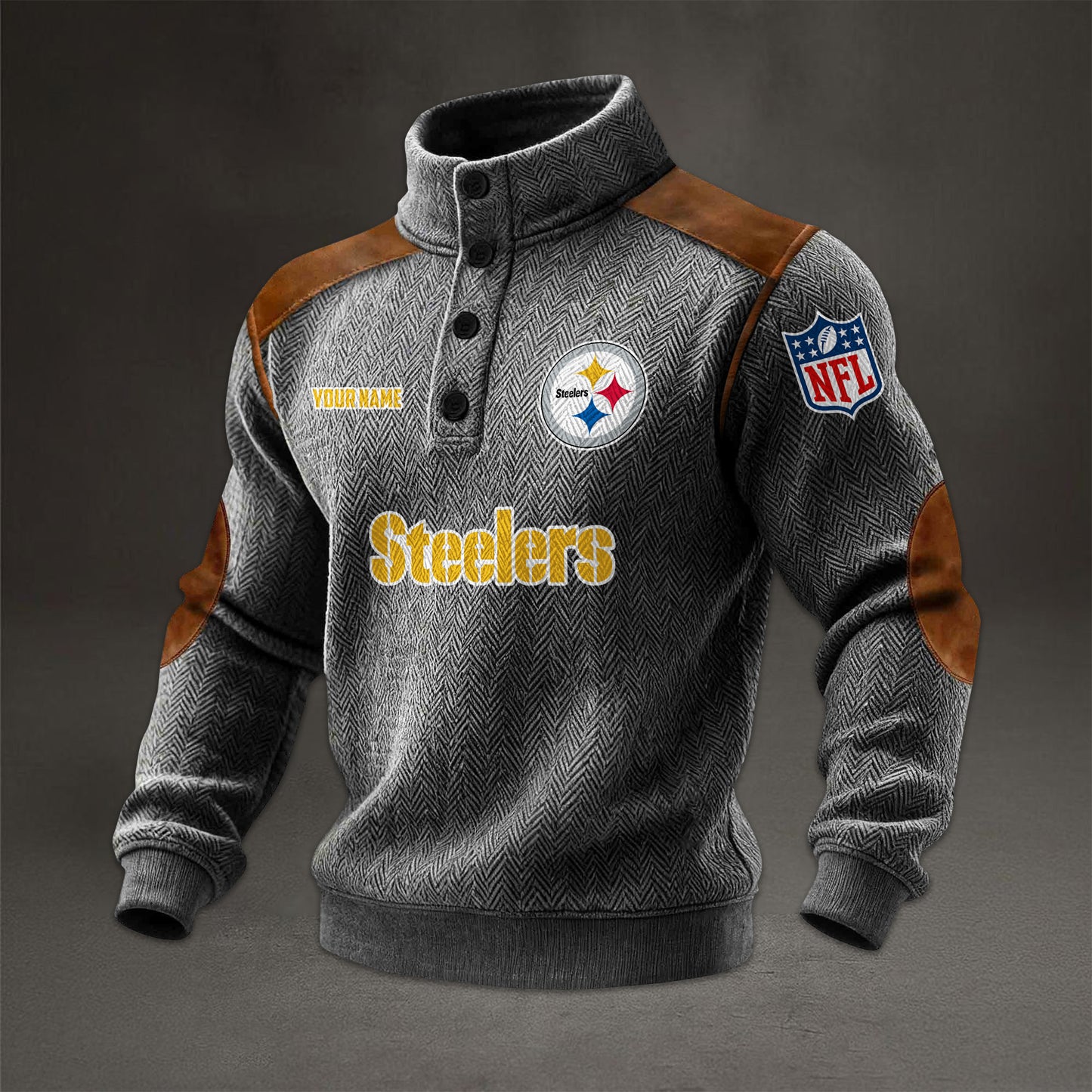 NFL x PIT Men stand-up collar sweatshirt V1 NAK NHM