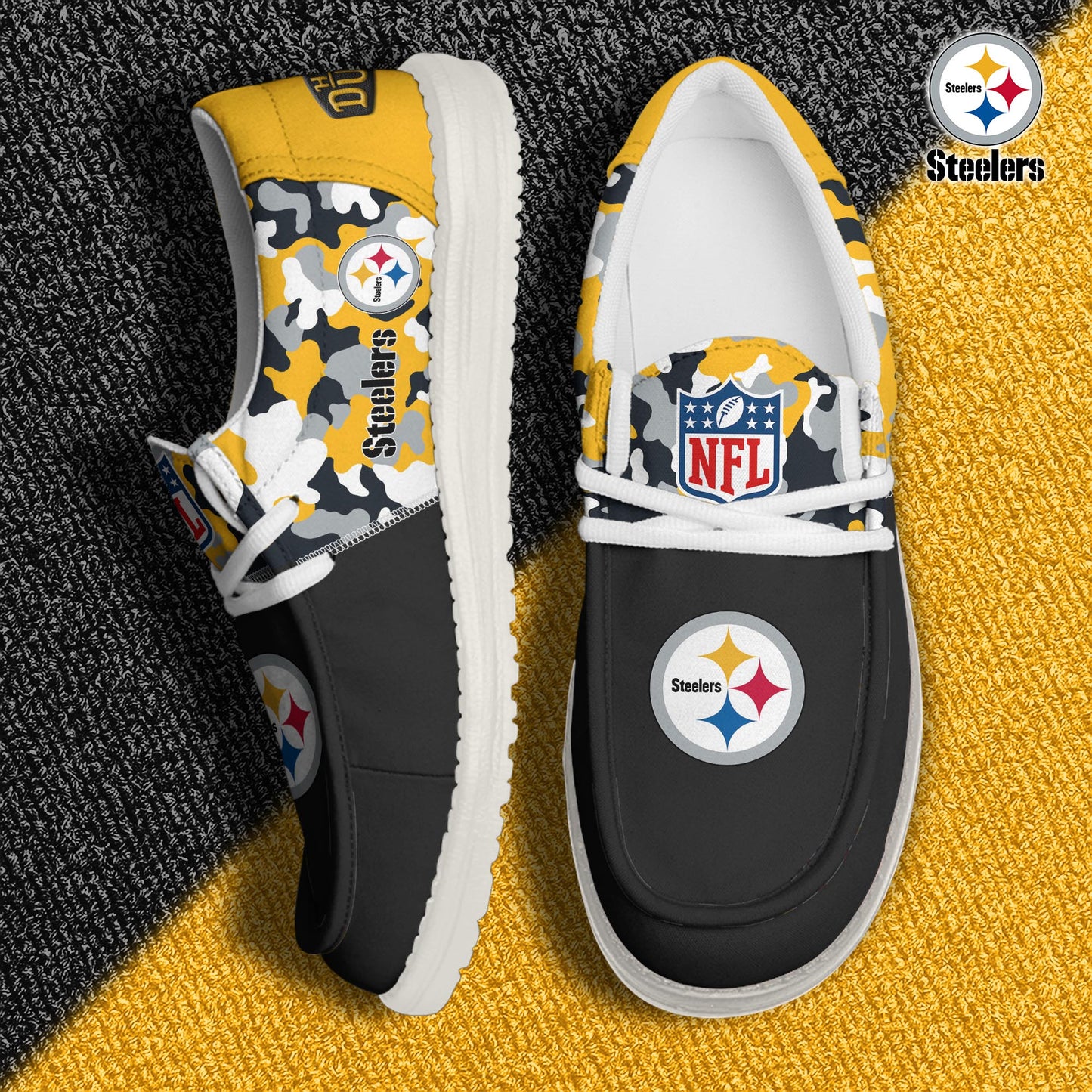 NFL x PIT Personalized Canvas Loafer Shoes HLP