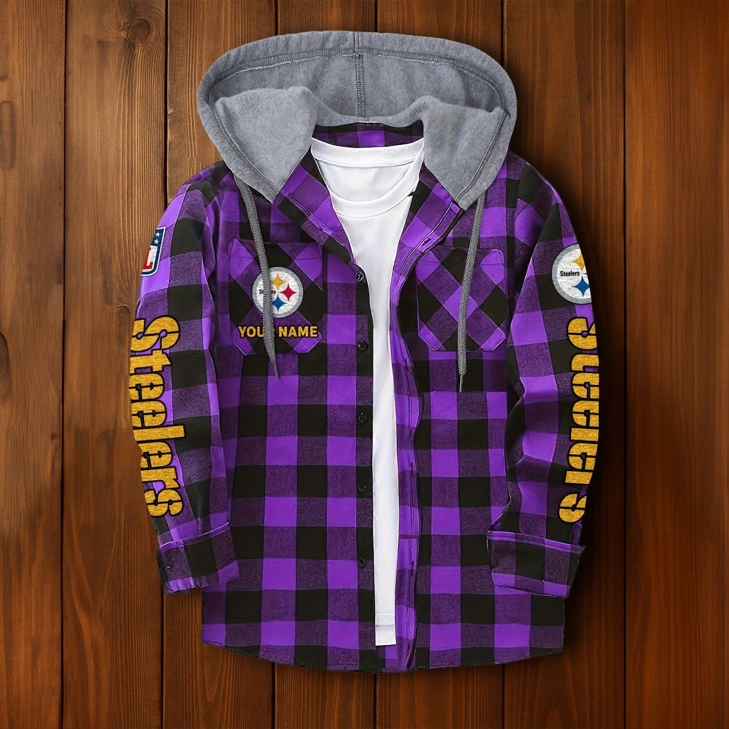 NFL x PIT Personalized Flannel Hoodie Shirts HLP
