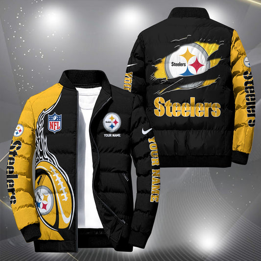 NFL x PIT Personalized Puffer Jacket HLP