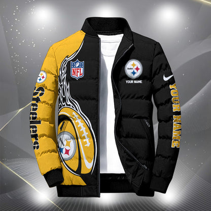 NFL x PIT Personalized Puffer Jacket HLP