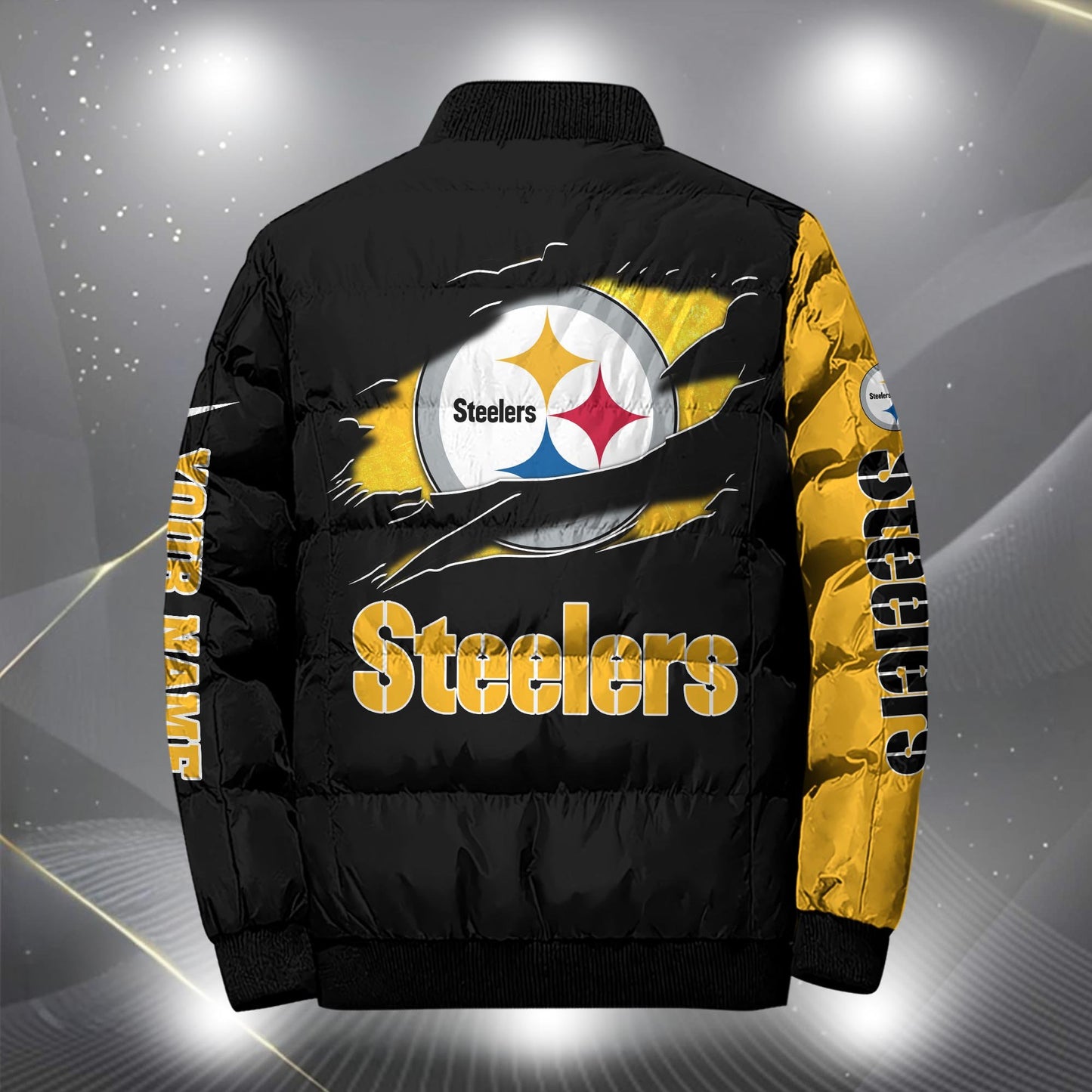 NFL x PIT Personalized Puffer Jacket HLP
