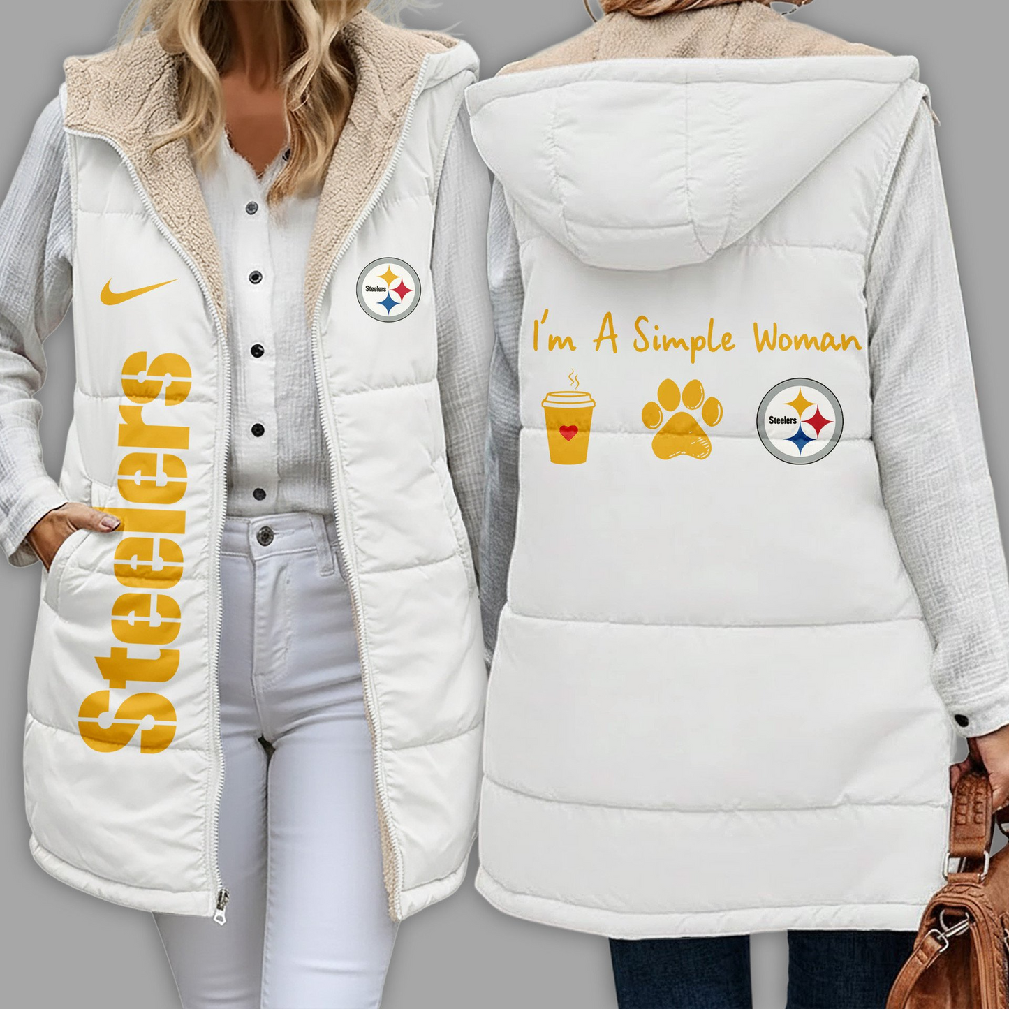 NFL x PS Premium NFL Simple Girl Quilted Vest V1 NAK