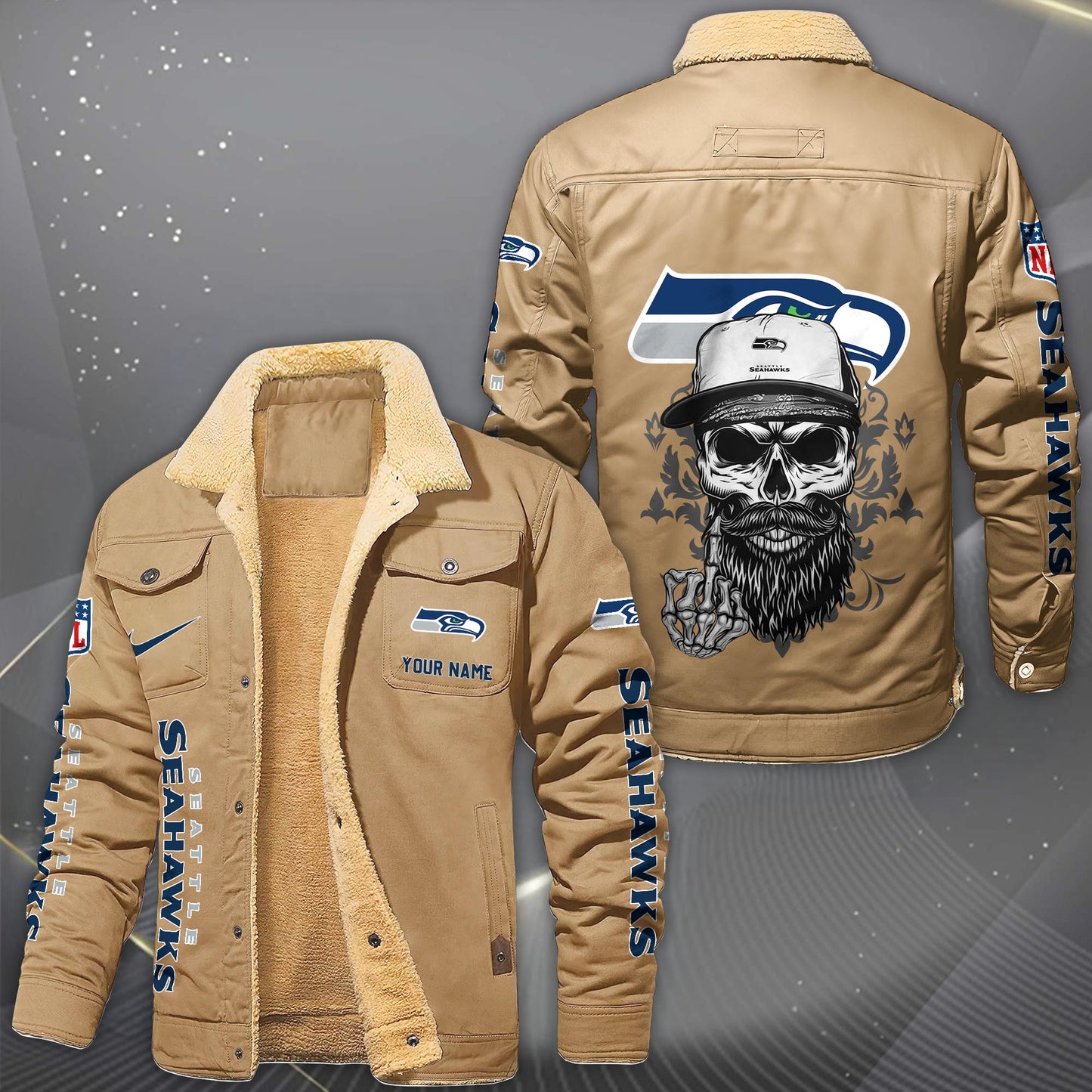 NFL x SEA Fleece Lined Cargo Jacket HLP