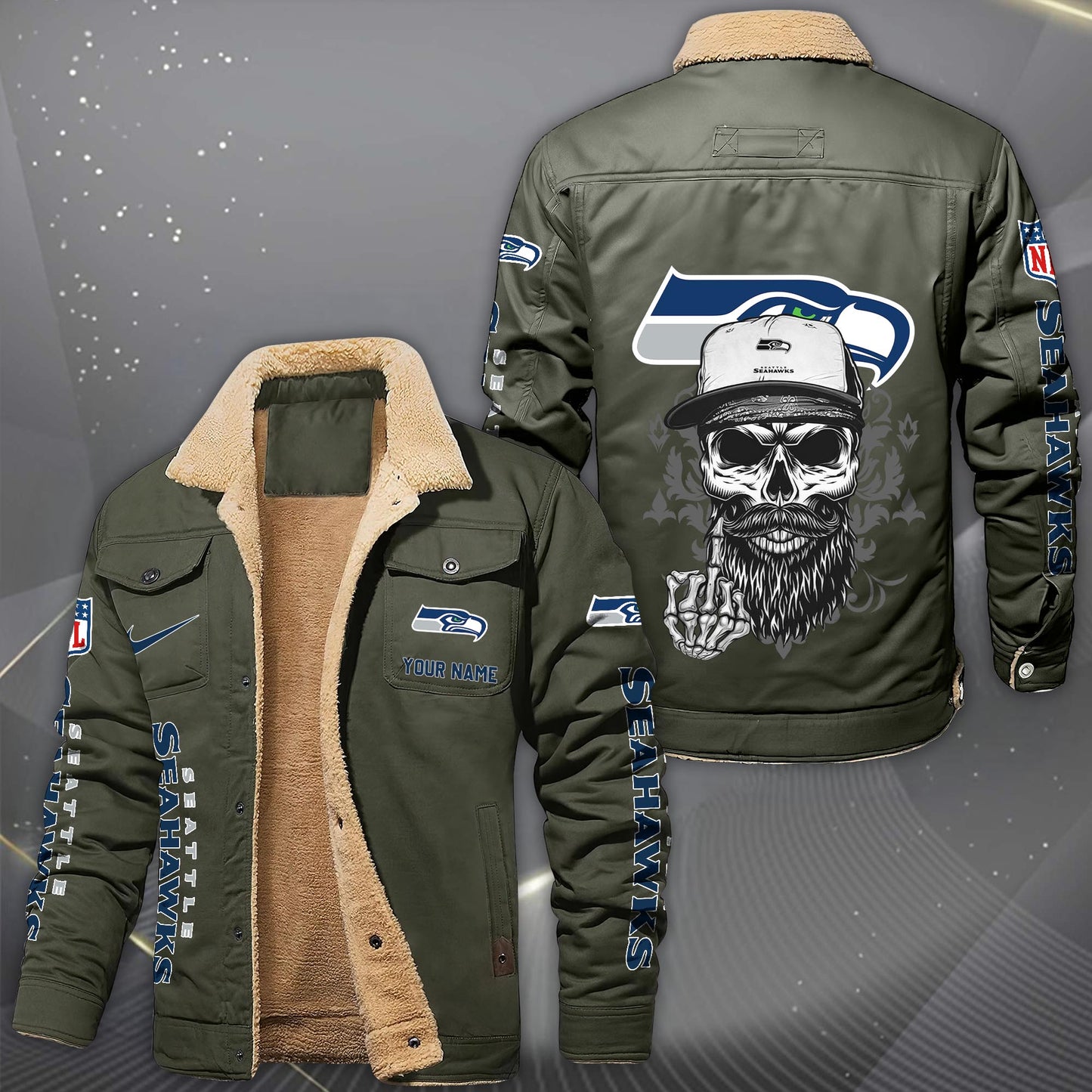 NFL x SEA Fleece Lined Cargo Jacket HLP