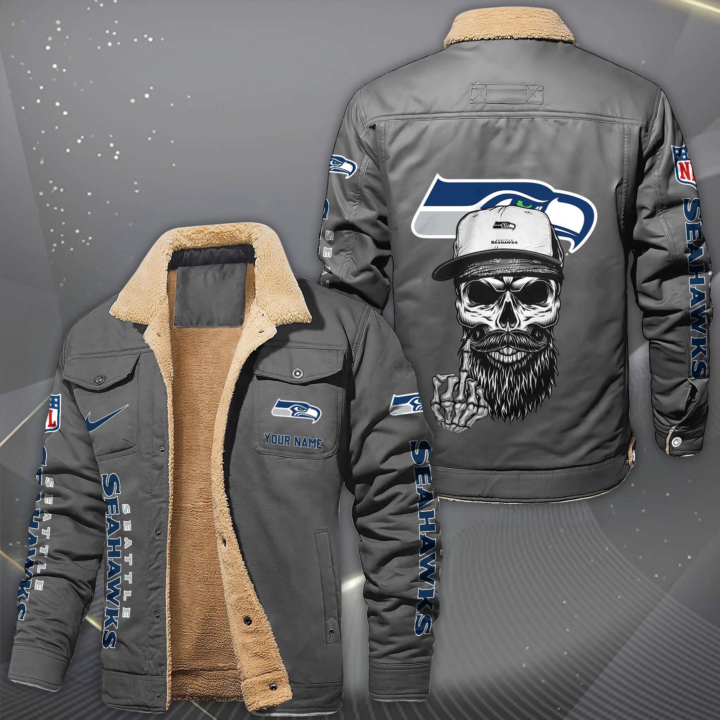 NFL x SEA Fleece Lined Cargo Jacket HLP