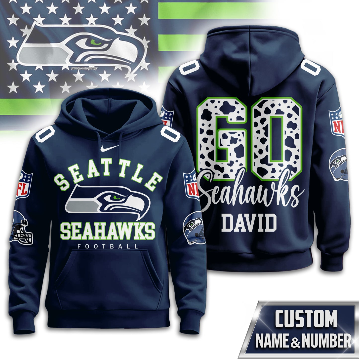 NFL x SEA Go Personalized Hoodie HLP