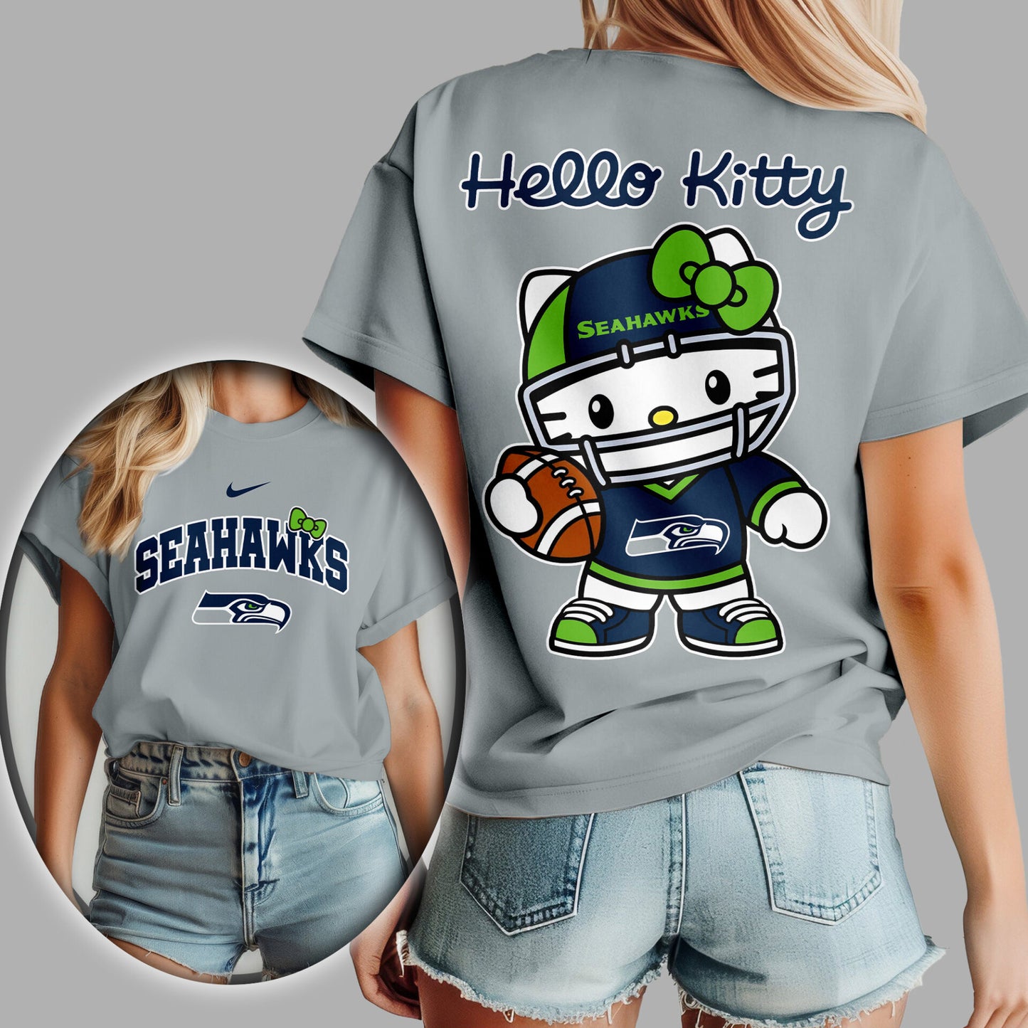 NFL x SEA Hello Kitty Premium 3D Shirt HLP