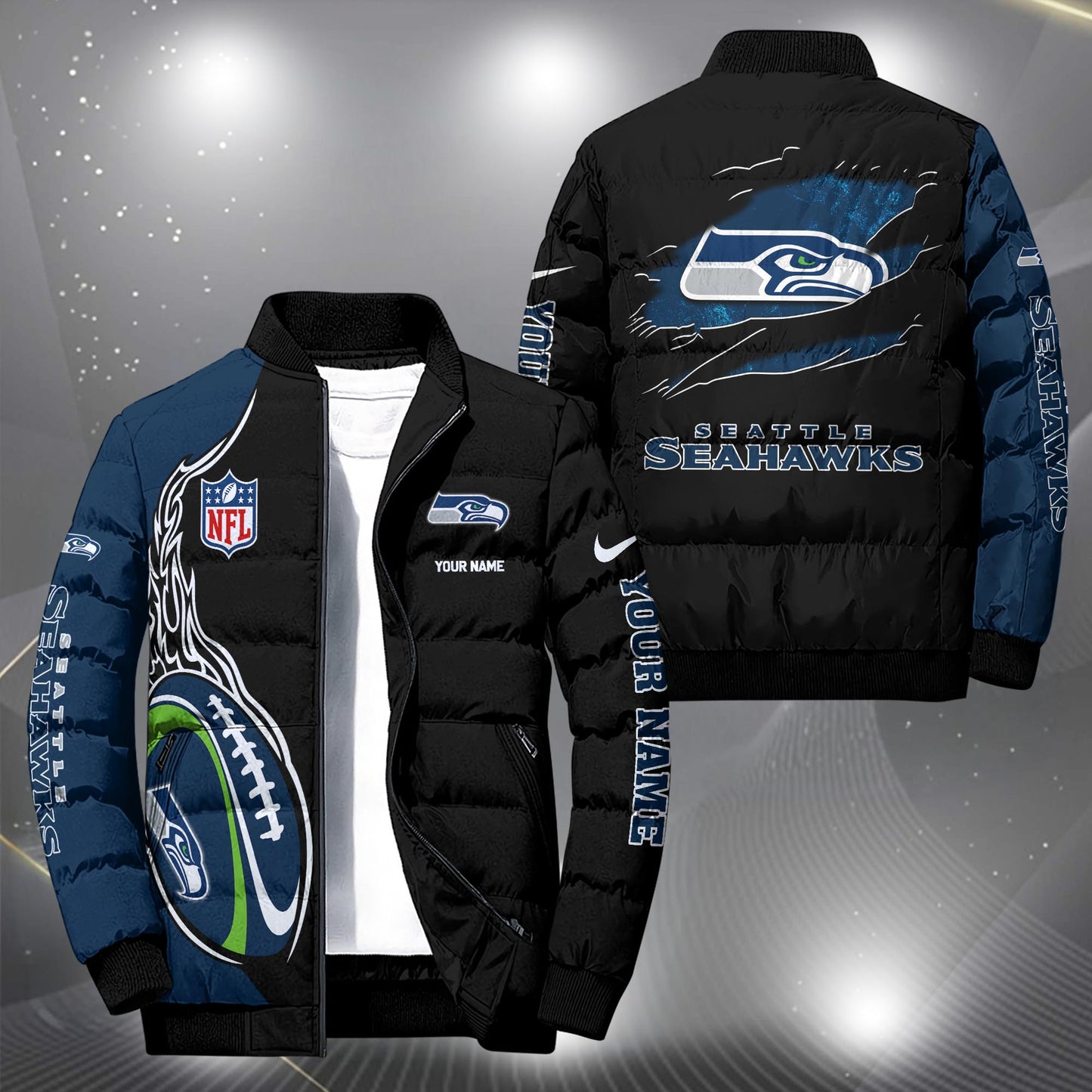 NFL x SEA Personalized Puffer Jacket HLP