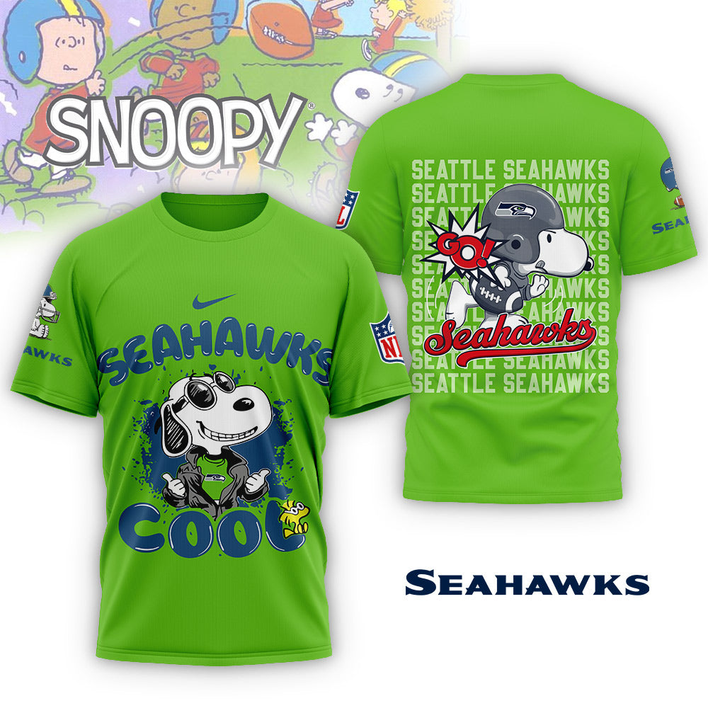 NFL x SEA Snoopy Cool 3D Shirt HLP 271025
