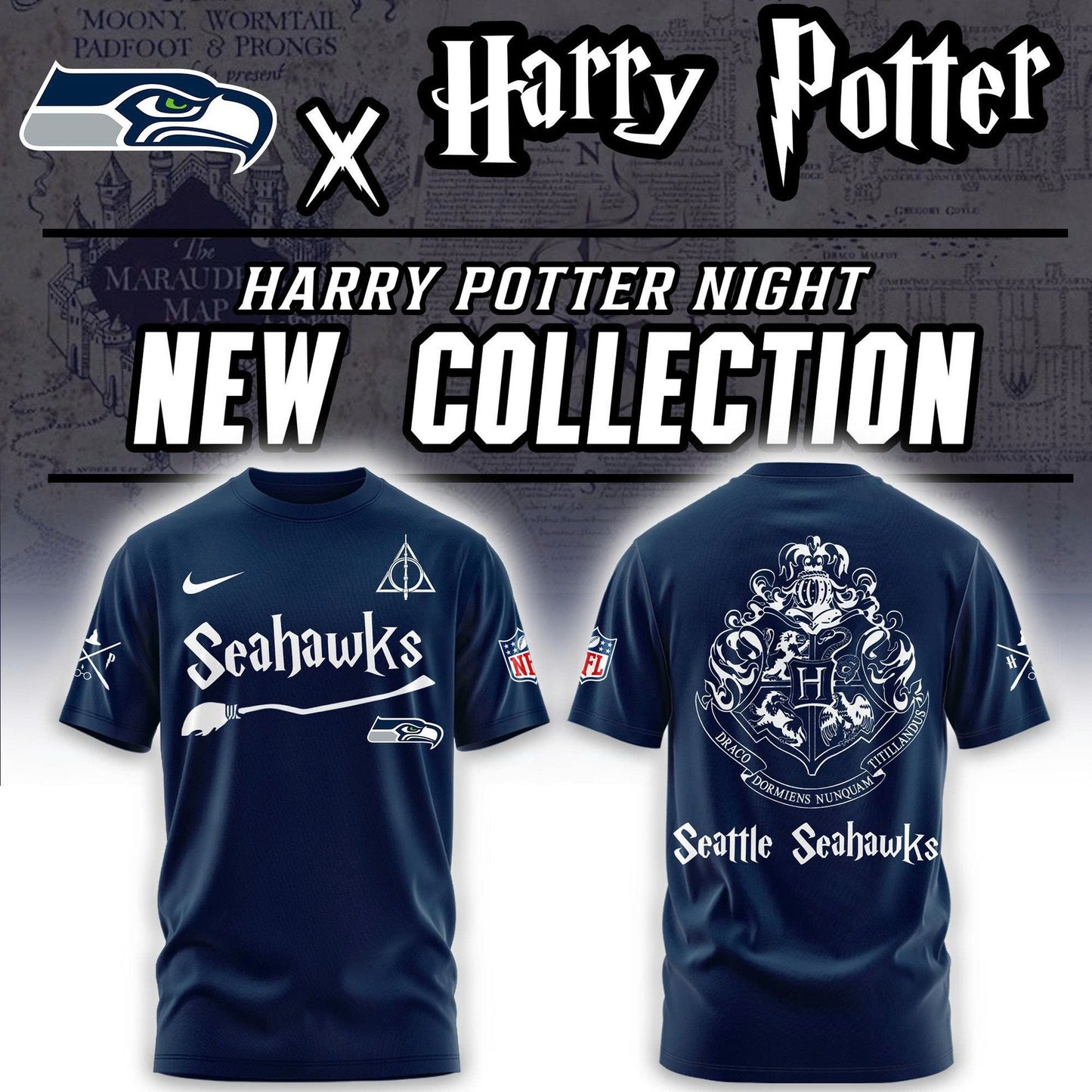 NFL x SEA x Harry Potter 3D Shirt HLP 251025