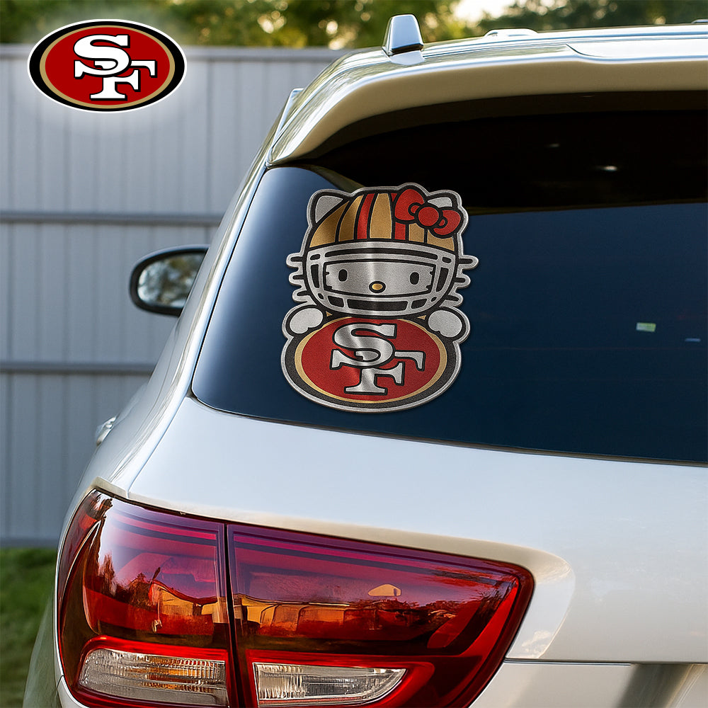 NFL x SF  Hello Kitty Car Badge Sticker HLP