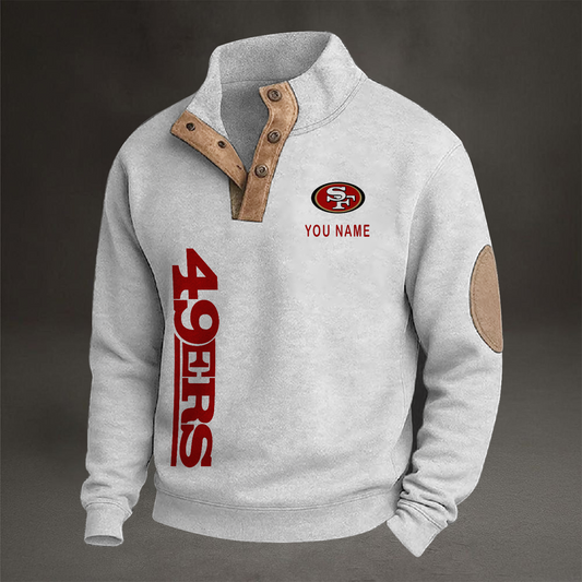 NFL x SF 49 Casual Rugby Print Sweatshirt V1 NAK THUONGNH