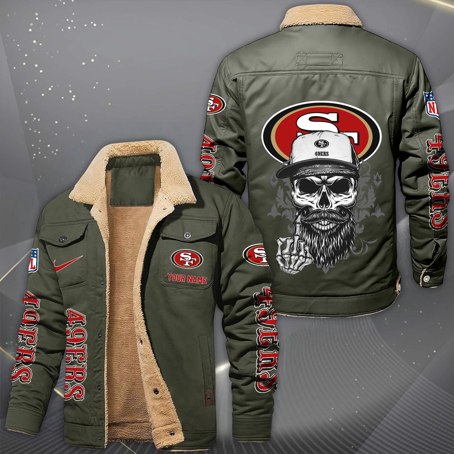 NFL x SF Fleece Lined Cargo Jacket HLP